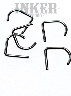 F136植入级钛合金弯半D型杆唇钉防过敏舒适佩戴内螺纹基础款配件