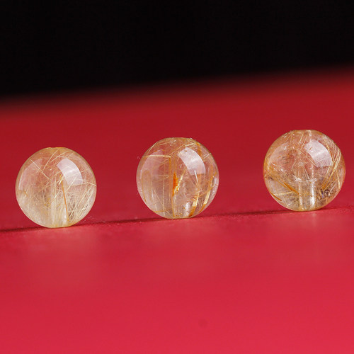 天然金发晶散珠子配饰