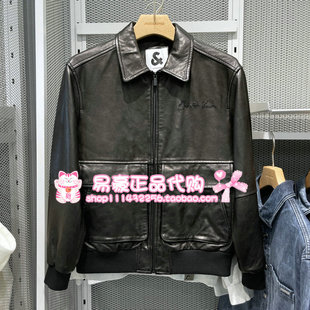 E40 225110006 6905571221714 羊皮革休闲夹克皮衣 杰克琼斯秋冬款