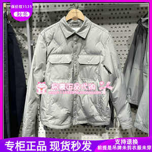 杰克琼斯轻薄款字母灰鸭绒羽绒服 223323001 E62 6909925346191