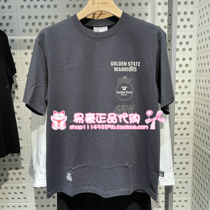 杰克琼斯新款略宽松圆领男短袖T恤 225201034 E42 6905571246373