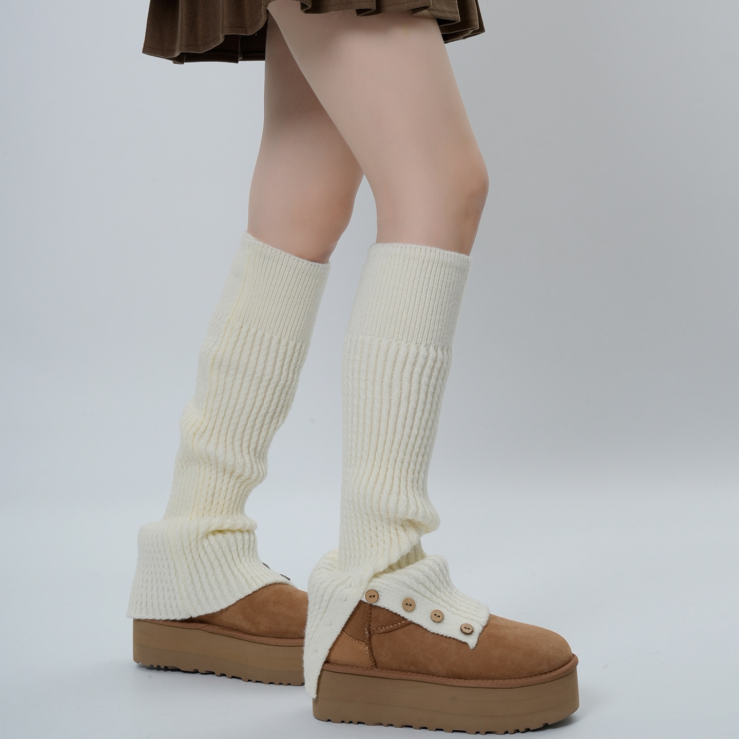 针织堆堆袜套配雪地靴百搭腿套