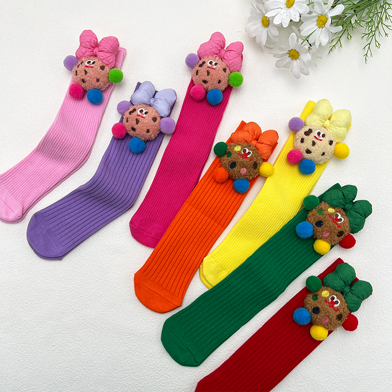 个性搞怪儿童彩色春夏中筒袜