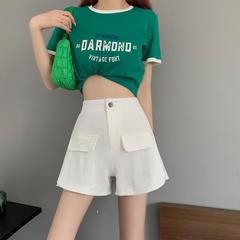 休閒運動短褲女夏季寬鬆高腰胖妹妹外穿跑步闊腿褲子