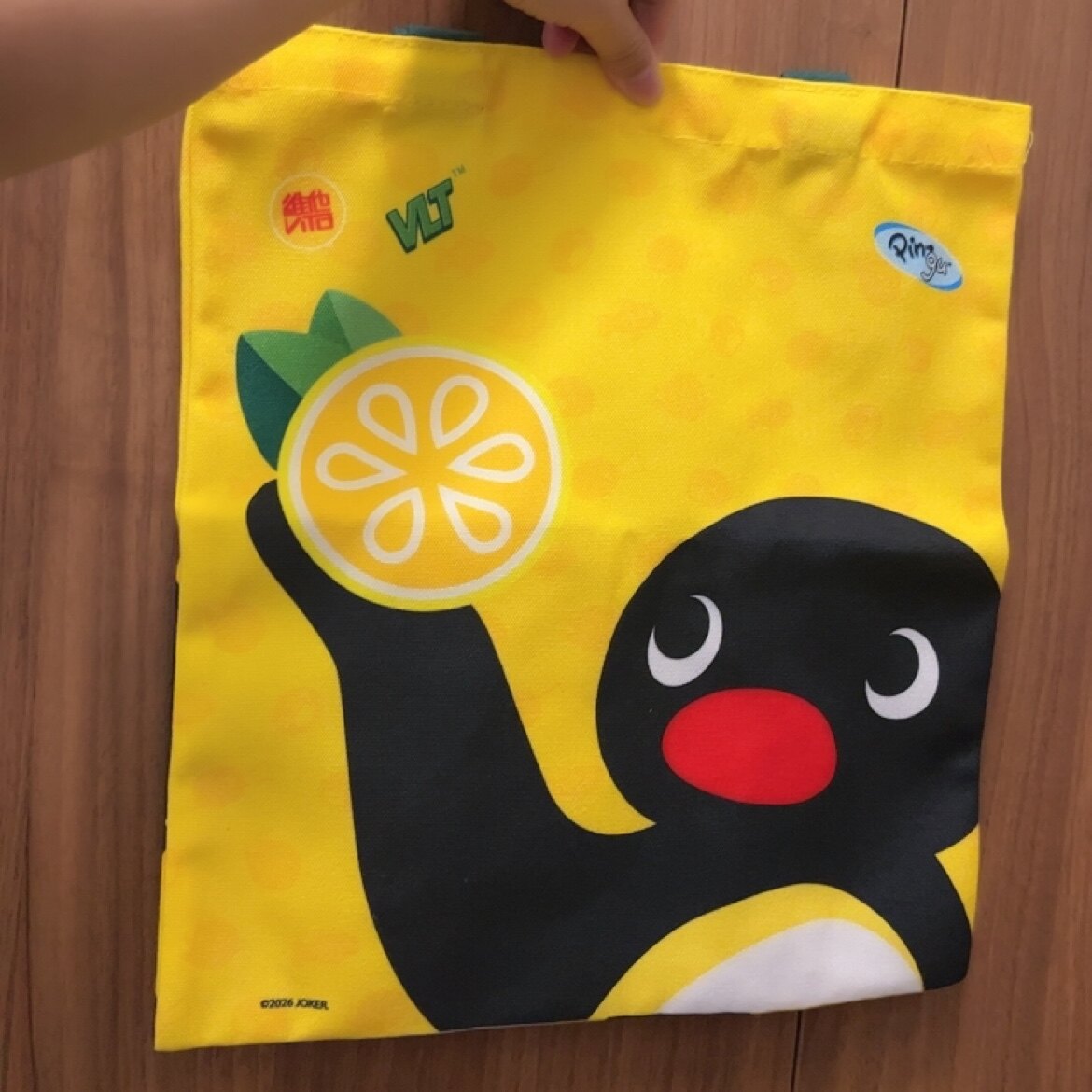 全新维他柠檬茶pingu联名帆布袋环保袋购物袋单肩包收纳袋可爱女