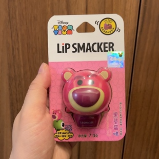 迪士尼公仔系列联名款润唇膏草莓熊款黑草莓味护唇滋润蜜唇之吻