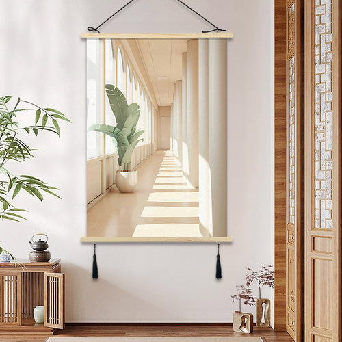 玄关背景墙现代简约否美观装饰画