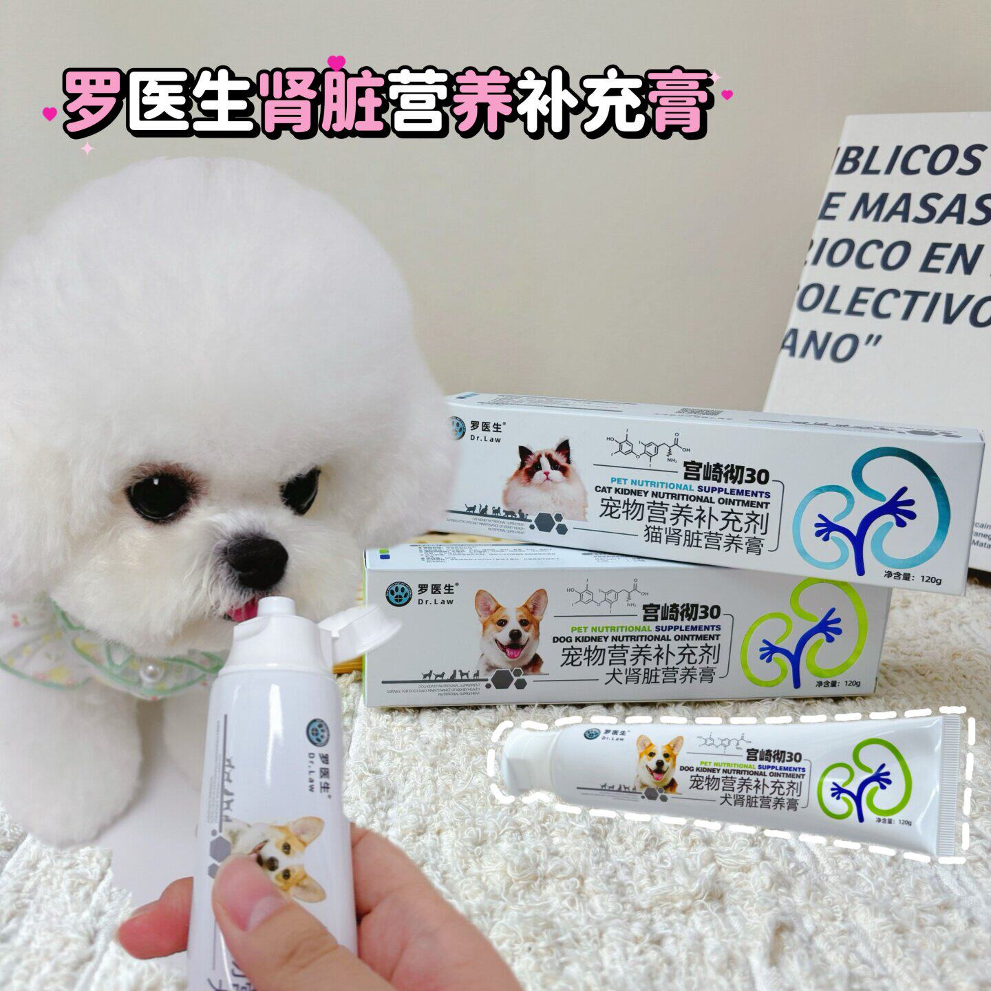 罗医生犬猫肾脏营养膏预防维护猫猫肾脏健康狗狗肾脏营养补充120g图片