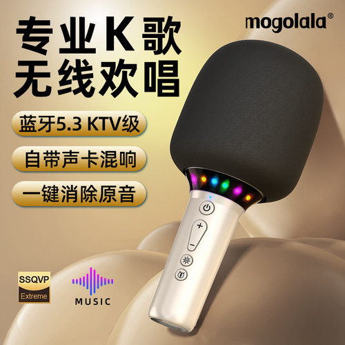 话筒音响一体麦克风家用唱K歌