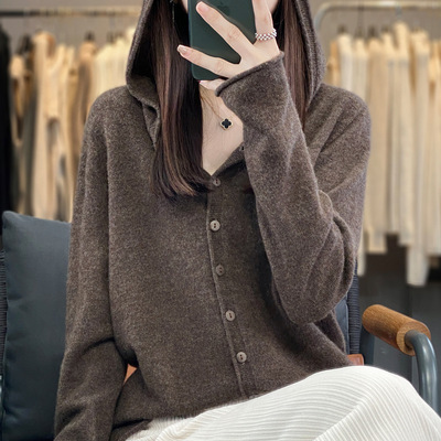 澳洲美丽诺100纯羊毛针织衫女一