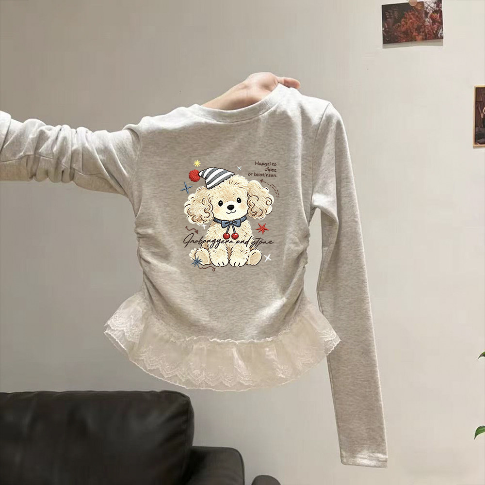 女童甜美纯棉长袖T恤早秋打底