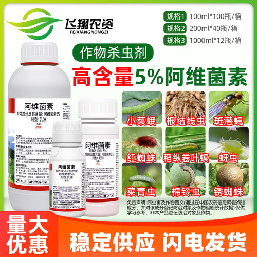 5%阿维菌素茵素蔬菜甘蓝小菜蛾根结线虫强渗透乐壮丰农药杀虫剂