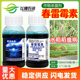 爱诺迅雷6%春雷霉素叶斑病角斑稻瘟病柑橘蔬菜软腐细菌农药杀菌剂