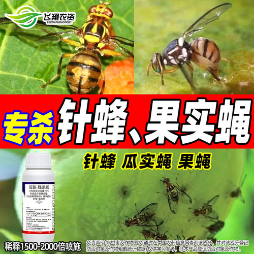 果树园林果实蝇针蜂斑潜瓜实蝇特别有效残杀威专用清风豹杀虫剂