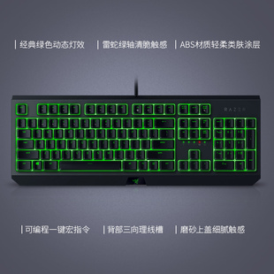 104键背光电竞电脑游戏有线机械键盘 Razer雷蛇黑寡妇蜘蛛标准版