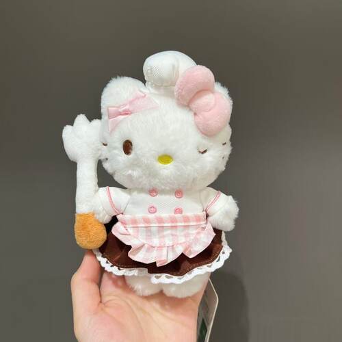 正版三丽鸥hellokitty凯蒂猫可露丽厨师毛绒公仔包挂件可爱挂饰