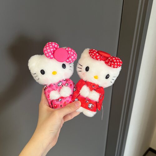 HelloKitty凯蒂猫中古限定三丽鸥和服kt大蝴蝶结包挂可爱挂饰
