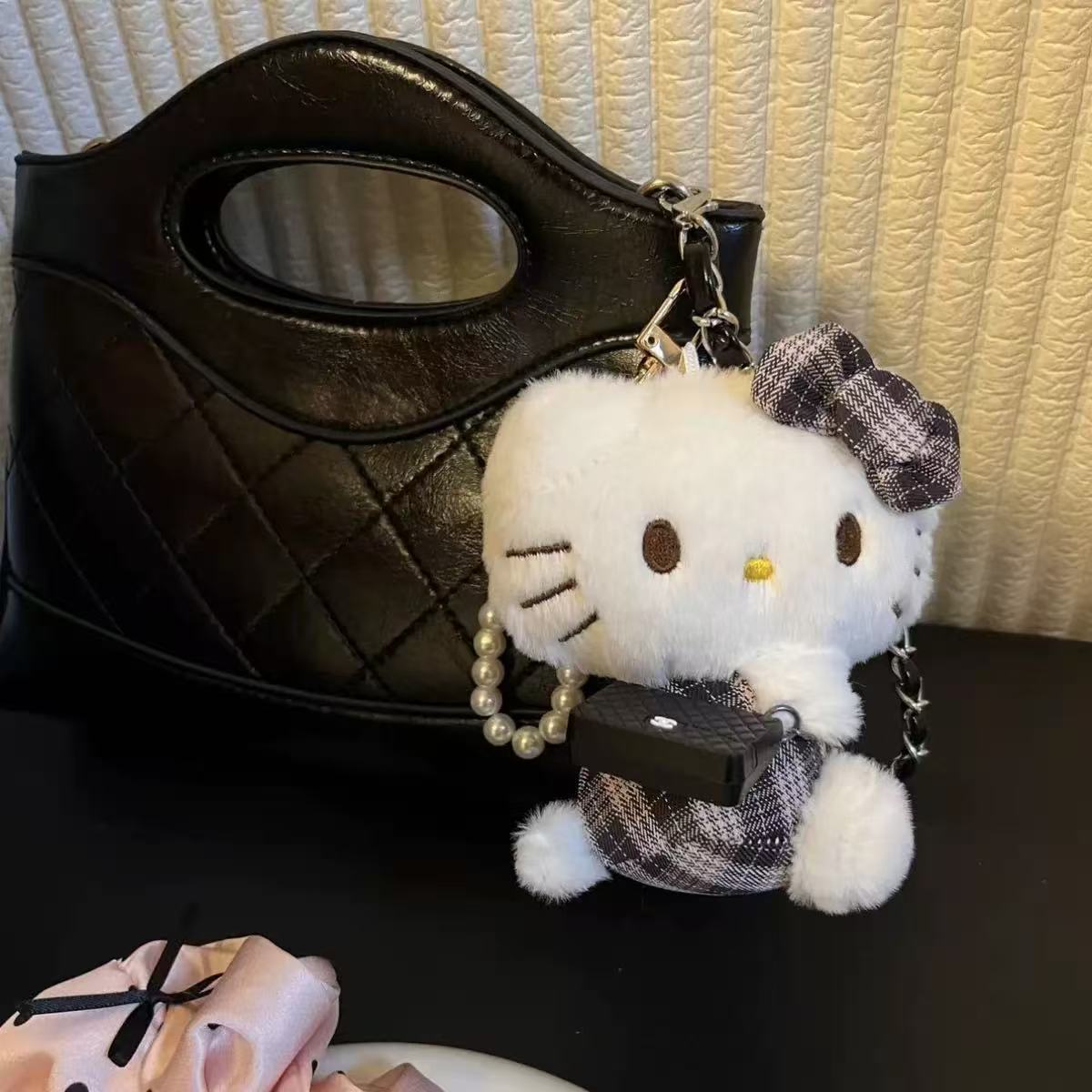 日本可爱小香风格纹侧坐h