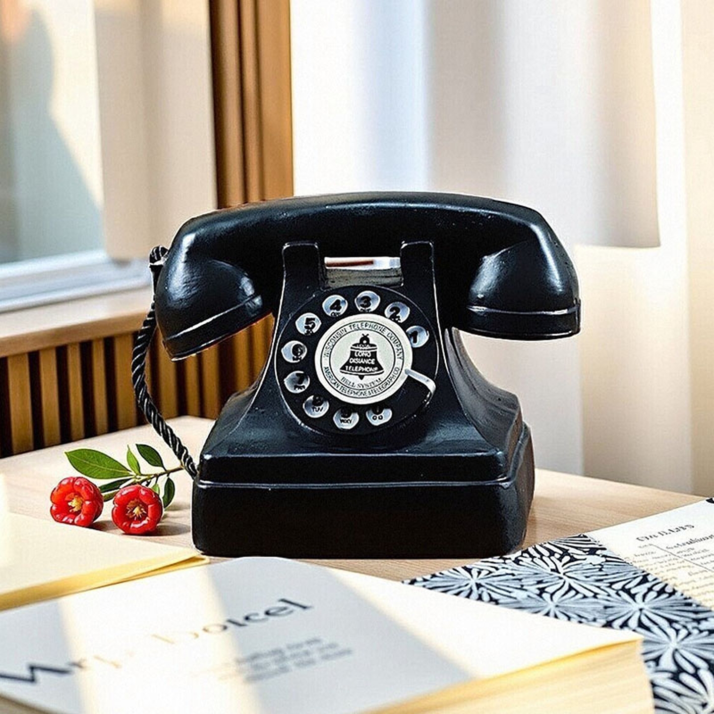 老式复古民国电话机摆件转盘座机模型怀旧老物件上海古董电影道具