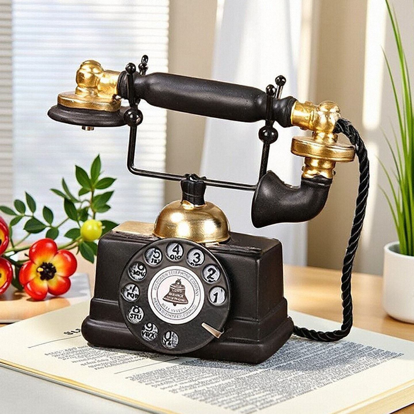 复古电话机摆件民国怀旧老物件转盘座机模型老式上海古董电影道具
