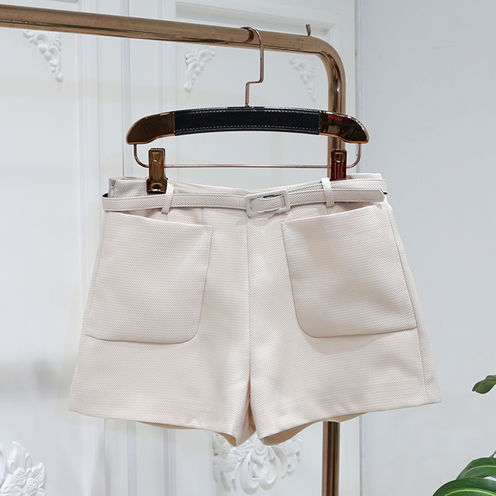 【四期】新款褲子2018春裝品牌折扣女裝8LC1033氣質顯瘦百搭短褲