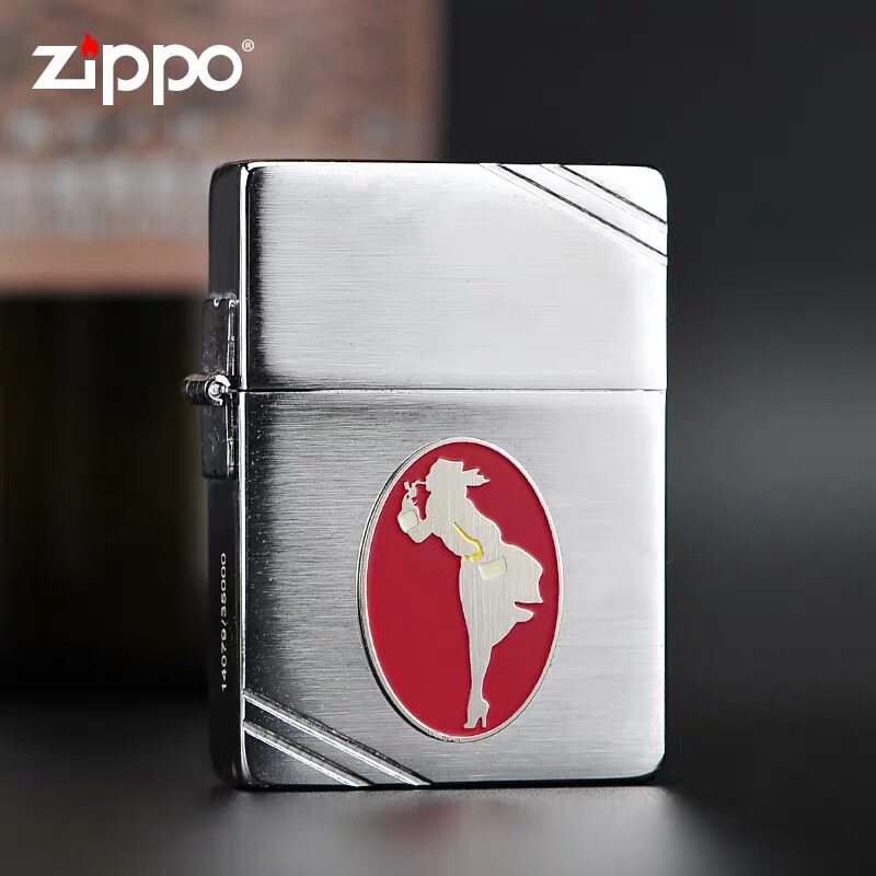 美国正版ZIPPO煤油打火机 限量年度版1935复刻风中女郎纪念版