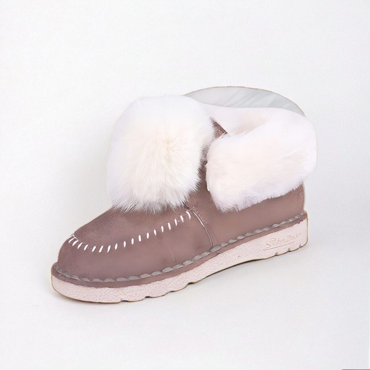 34-40ZUSE折扣女冬季加绒保暖平底防滑一脚蹬懒人豆豆棉鞋毛毛鞋,女鞋,乐福鞋（豆豆鞋）,淘宝优惠券,粉丝福利购,淘宝优惠卷