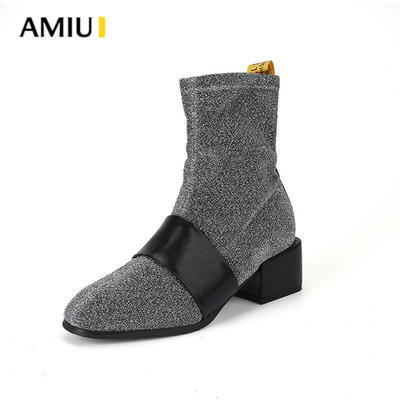 SHELLYS弹力靴帅气橡胶瘦腿靴亮