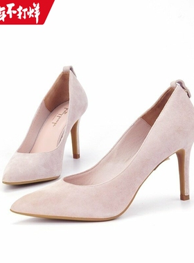 反羊皮37-38 莱尔斯丹旗下P 浅紫色超高跟鞋女秋天新细跟尖头气质