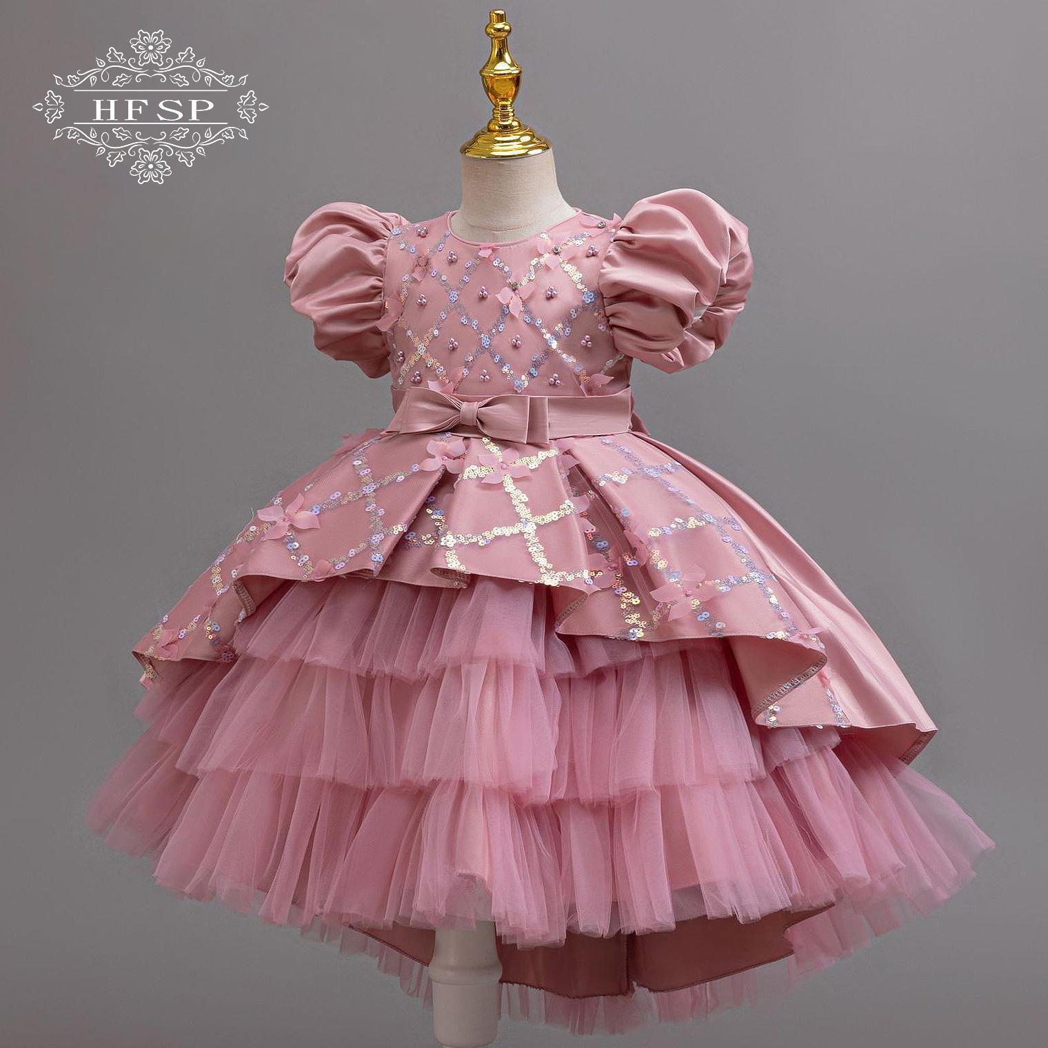 儿童礼服裙公主裙女童生日宴十岁晚礼服六一节表演钢琴蓬蓬蛋糕裙