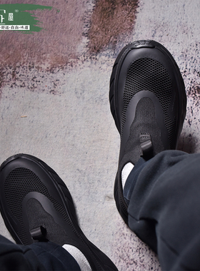 男鞋春夏软厚底一脚蹬休闲潮鞋子男士轻便透气网面运动鞋241060