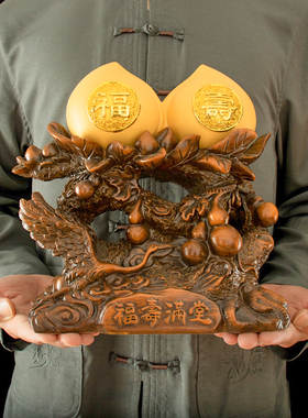 寿桃摆件多福添寿送长辈贺寿礼