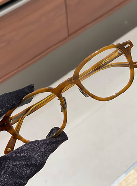 韩国设计师品牌ACCRUE Wellington复古手工板材窄框可配高度近视
