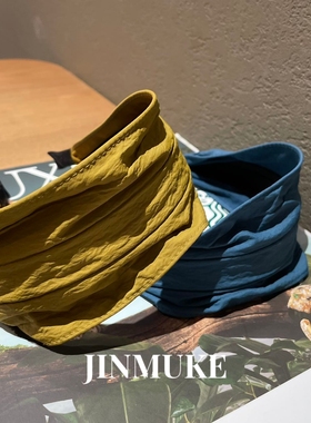 JINMUKE韩国进口发饰头饰颜色非常好看褶皱布艺宽边发箍头箍发卡
