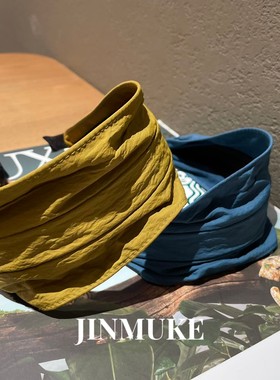 JINMUKE韩国进口发饰头饰颜色非常好看褶皱布艺宽边发箍头箍发卡