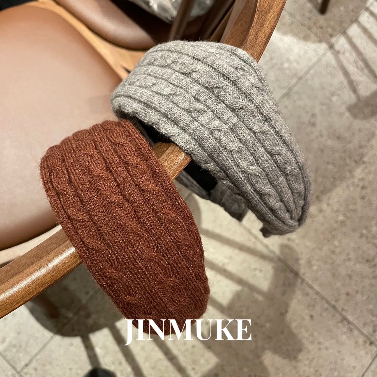 JINMUKE韩国进口发饰品新款气质百搭麻花针织宽发箍头箍发卡发饰