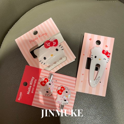 JINMUKE韩国进口发饰头饰可爱卡通kt猫发夹边夹侧夹刘海夹新品