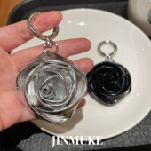 JINMUKE韩国进口首饰品大玫瑰花气质包挂件钥匙扣新款 2024挂件