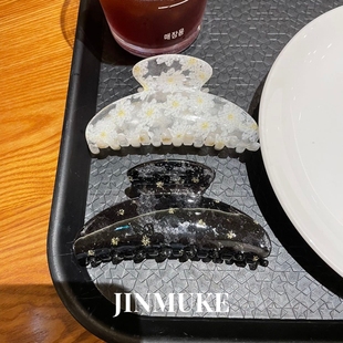 JINMUKE韩国进口发饰头饰花朵醋酸抓夹高档小清新发抓甜美清新