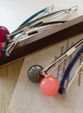 韩国进口G家AZ糖果色圆球横夹发夹马尾夹