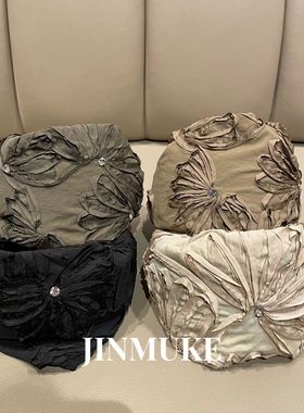 JINMUKE韩国进口发饰头饰品宽边花朵夸张气质遮白发发箍头箍发卡