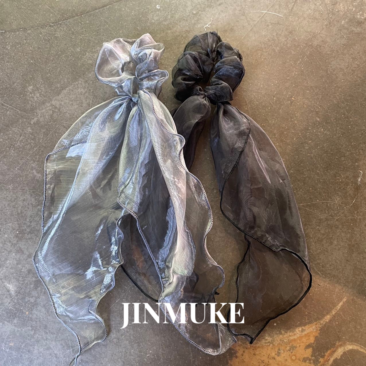 JINMUKE韩国进口发饰蝴蝶结网红肠圈发绳超仙美绢纱发圈马尾皮筋