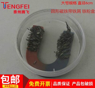 粉盒铁屑带蹄型物理电学实验