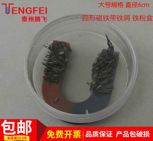 粉盒铁屑带蹄型物理电学实验