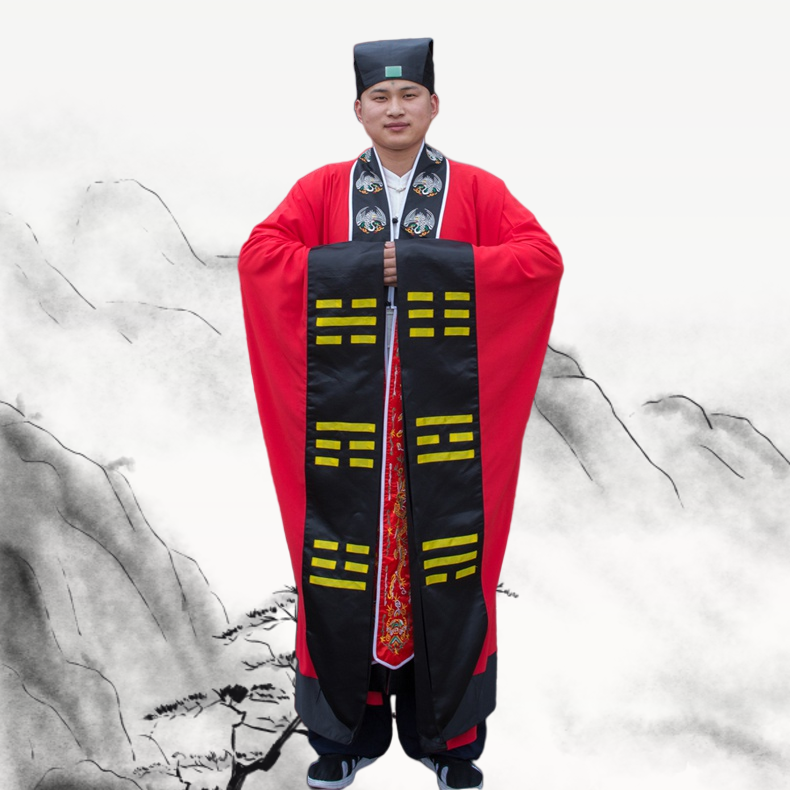 道士服装仙鹤刺绣八卦经衣男女道袍款式唐装居士高功道场法衣用品