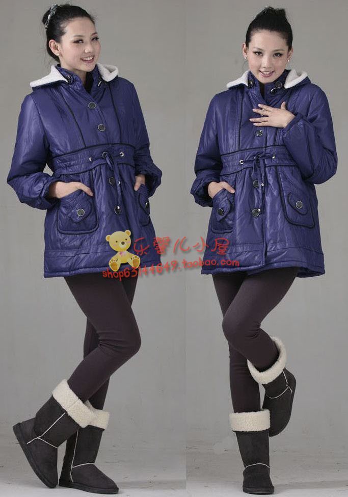 孕妇棉袄长款秋冬棉衣中厚款外套带加绒帽子可拆卸孕妇装妈妈装