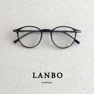 复古小圆框眼镜超轻7.8gtr90近视眼镜框架文艺男小脸配高度数轻女