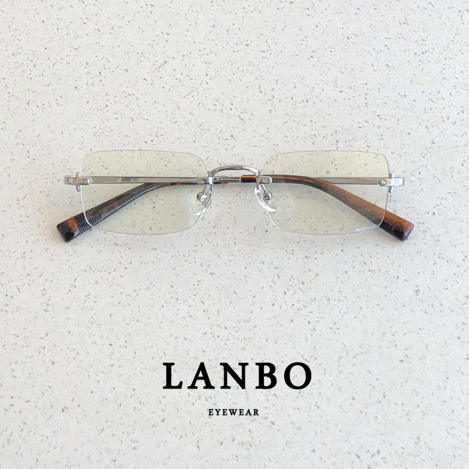 超轻钛架10g方框无边框近视眼镜男标准脸复古银色小框女可配度数