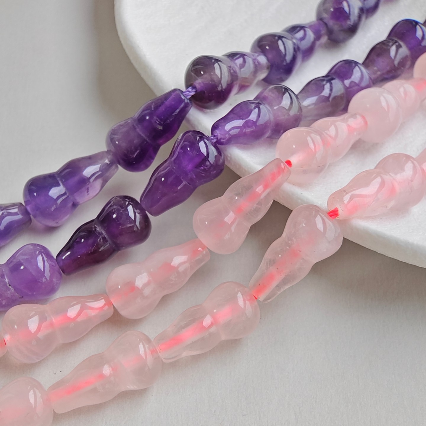 8*14mm天然粉水晶紫水晶小葫芦手工串珠diy手链项链材料饰品配件,饰品/流行首饰/时尚饰品新,其他DIY饰品配件,淘宝优惠券,粉丝福利购,淘宝优惠卷