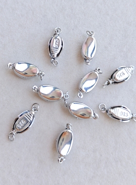 保色不锈钢银色元宝扣接头扣手工diy饰品配件珍珠项链手链连接扣